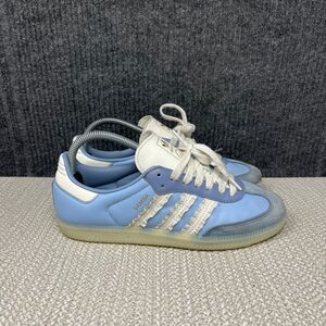 Adidas Samba OG Ruffle Stripes Clear Sky Blue White Shoes Women’s 7.5 JR8829